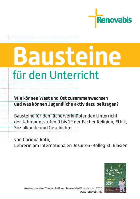 Bausteine für den Unterricht: Brücken zwischen Ost und West