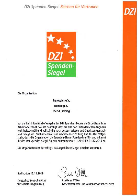 DZI-Spendensiegel 2019